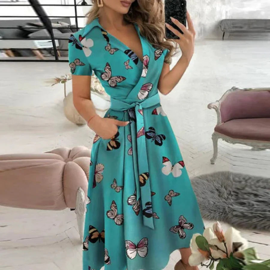 A-Line Dress for Women, Flattering Silhouette for Cocktail and Formal Occasions, Elegant Summer Style 0