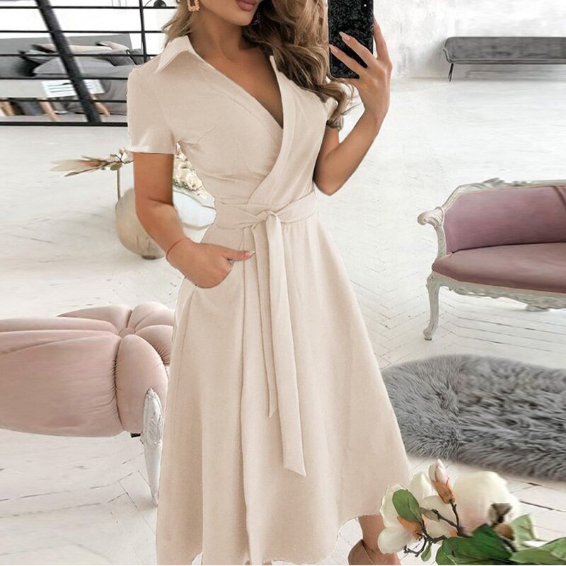 A-Line Dress for Women, Flattering Silhouette for Cocktail and Formal Occasions, Elegant Summer Style 10
