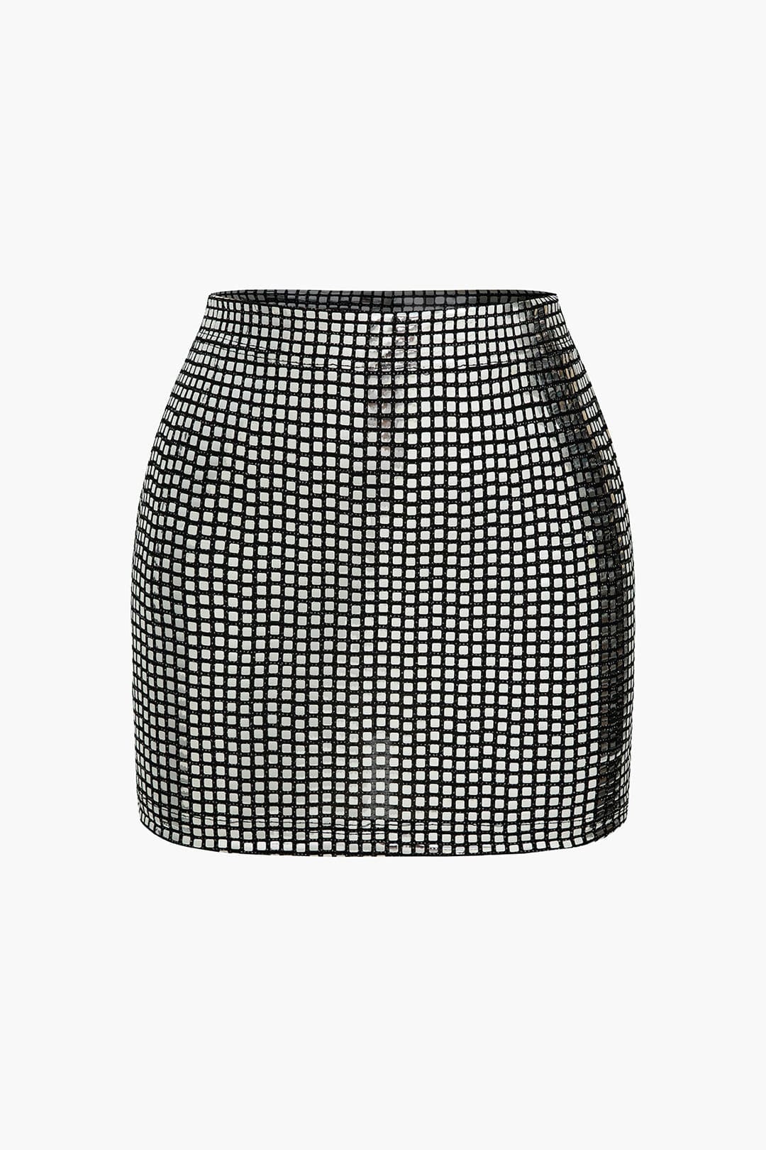 Agathe | Glamorous party mini skirt with sparkling mesh design 0