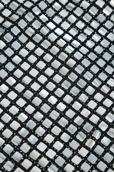 Agathe | Glamorous party mini skirt with sparkling mesh design 2