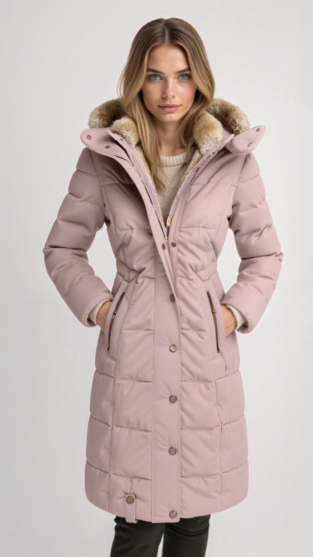 Black Puffer Jacket for Women with Hood and Cozy Lining for Autumn Weather 8