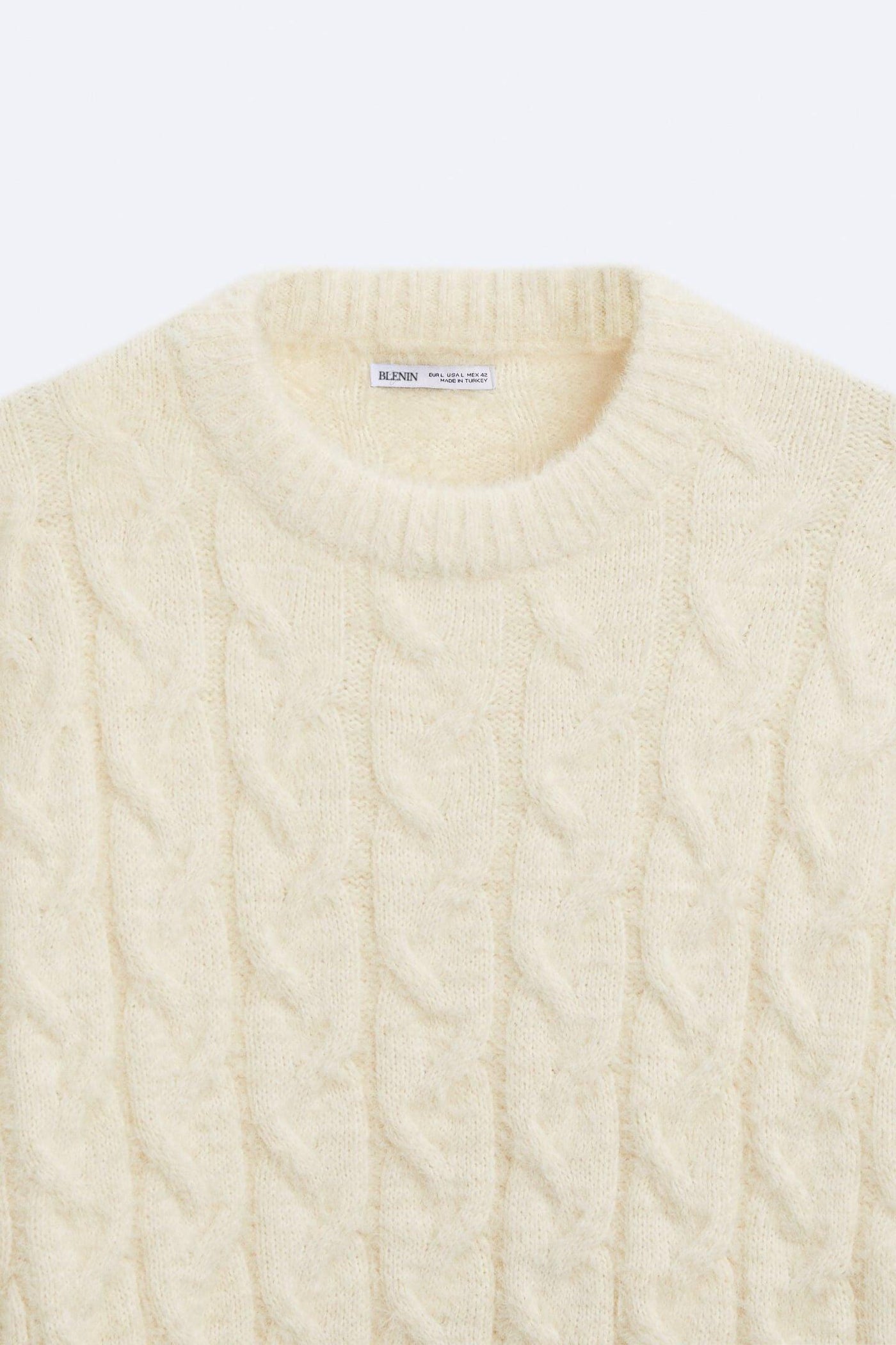 Cable Knit Sweater for Women with Classic Crew Neck and Relaxed Fit for Casual or Semi-Formal Wear 4