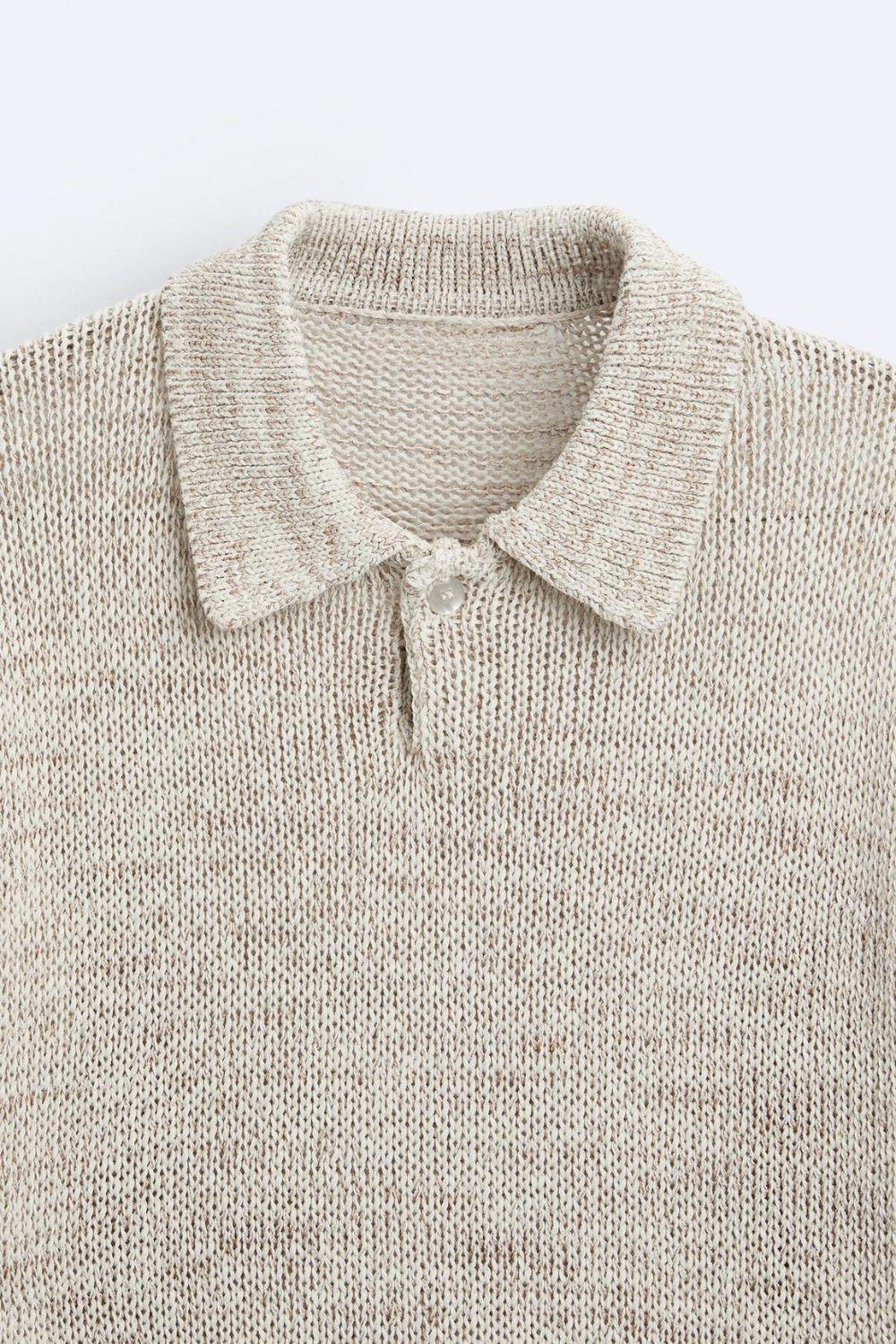 Casual knitted polo shirt in a vintage look 4