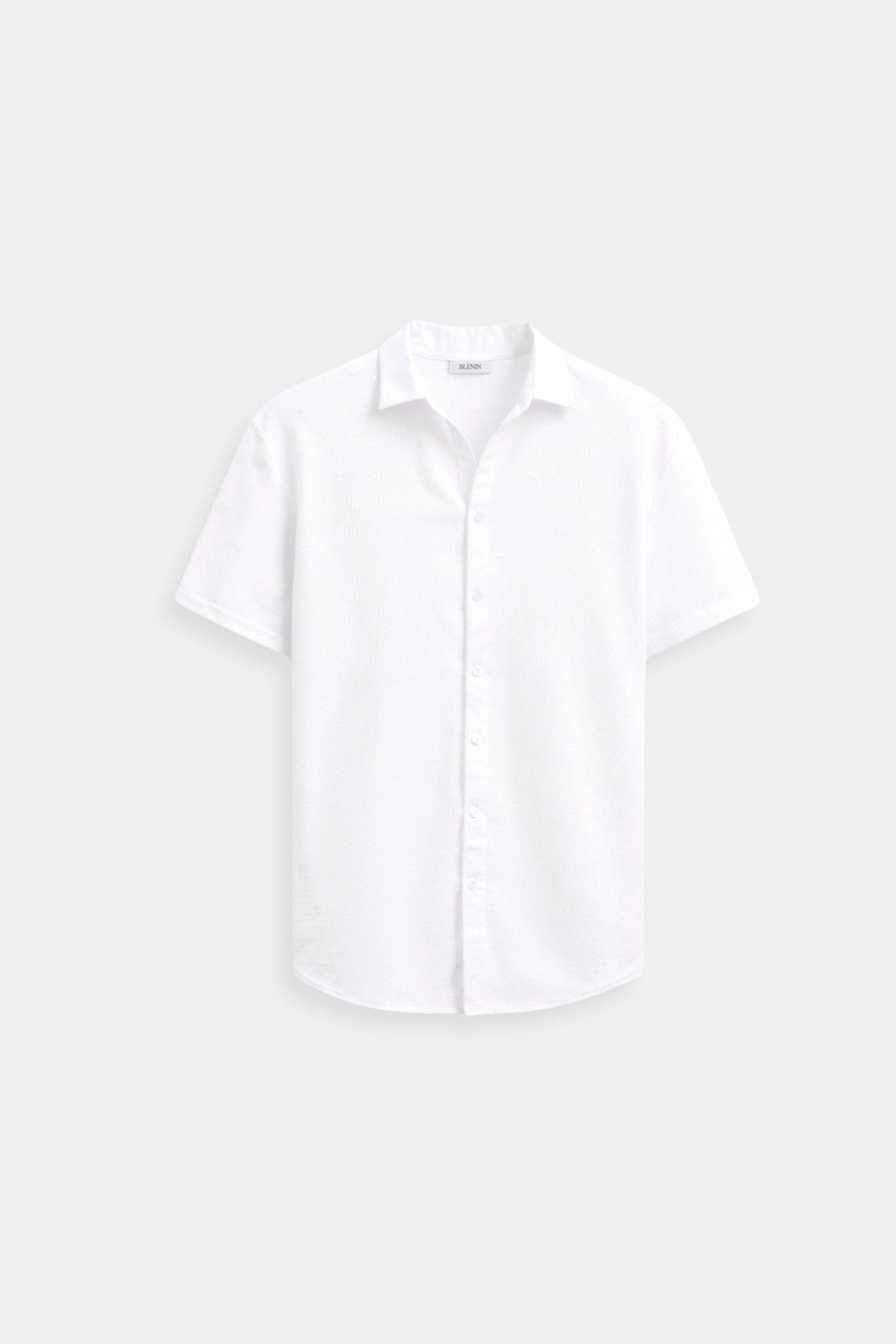 Classic short-sleeved linen shirt 0