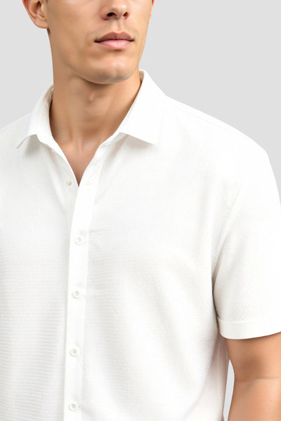 Classic short-sleeved linen shirt 4