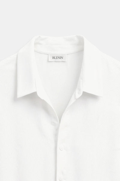 Classic short-sleeved linen shirt 6