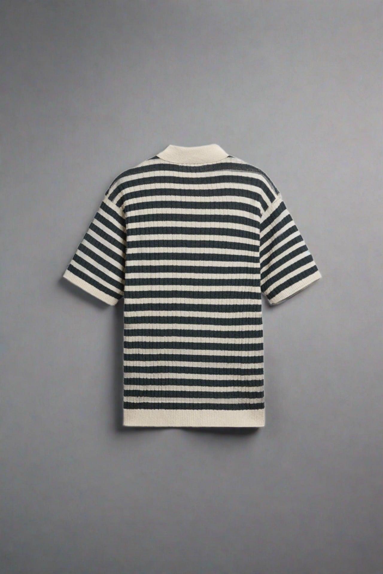 Classic striped knit polo shirt 3
