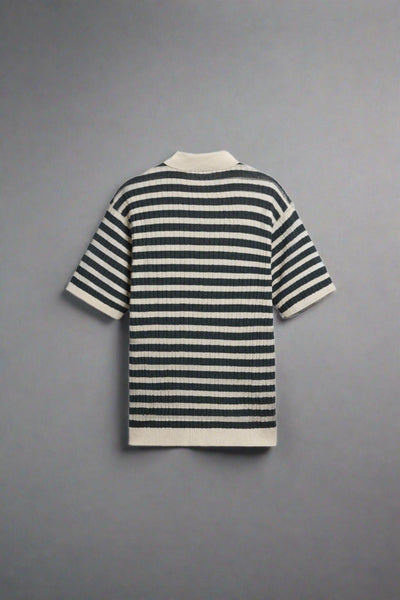 Classic striped knit polo shirt 3