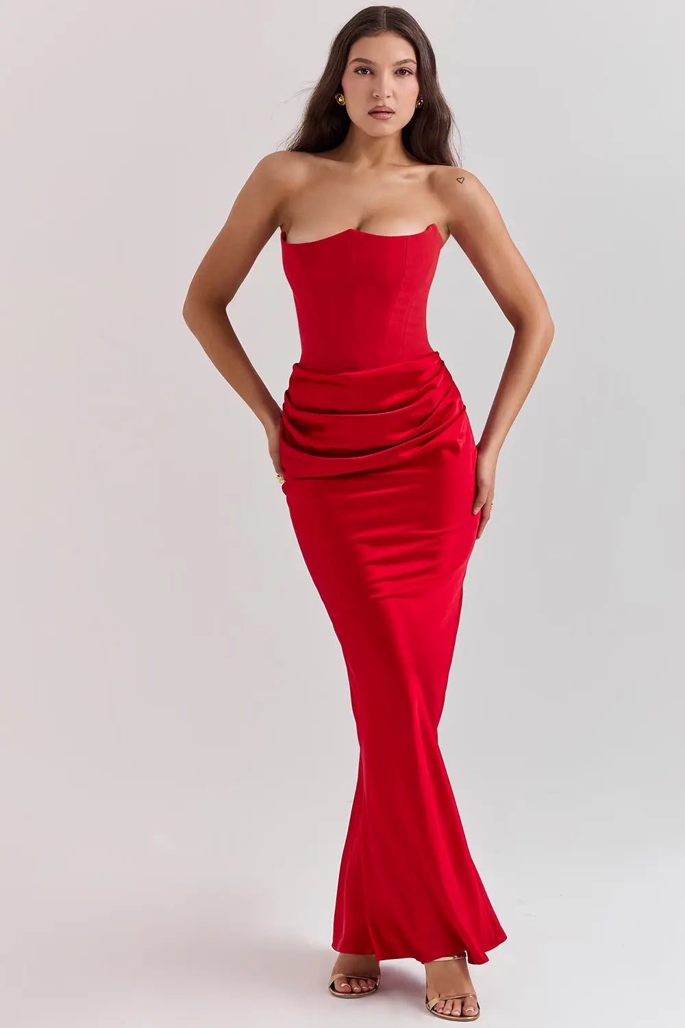 Cocktail Dress for Women with Strapless Corset Bodycon Design for Formal Occasions 9