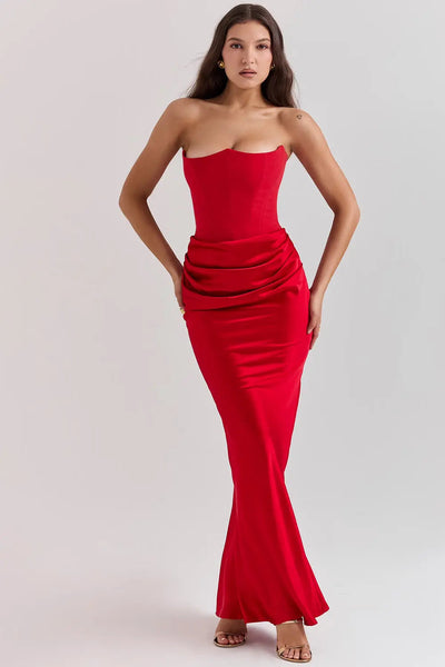 Cocktail Dress for Women with Strapless Corset Bodycon Design for Formal Occasions 9