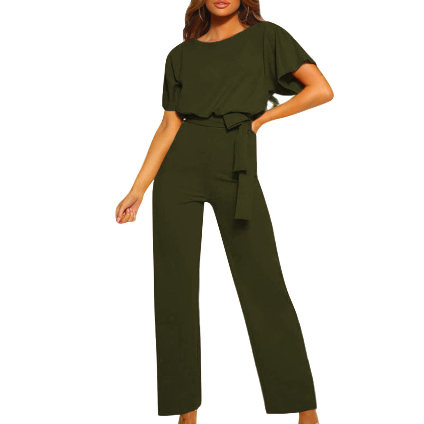 Elegant jumpsuit with waist belt – figure-hugging & stylish 10