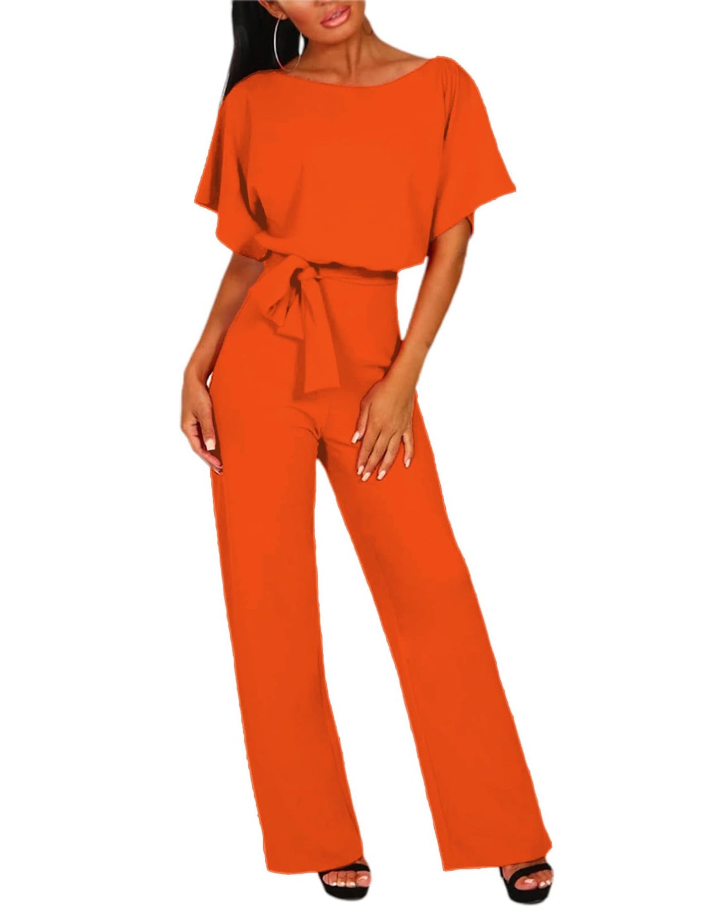 Elegant jumpsuit with waist belt – figure-hugging & stylish 11