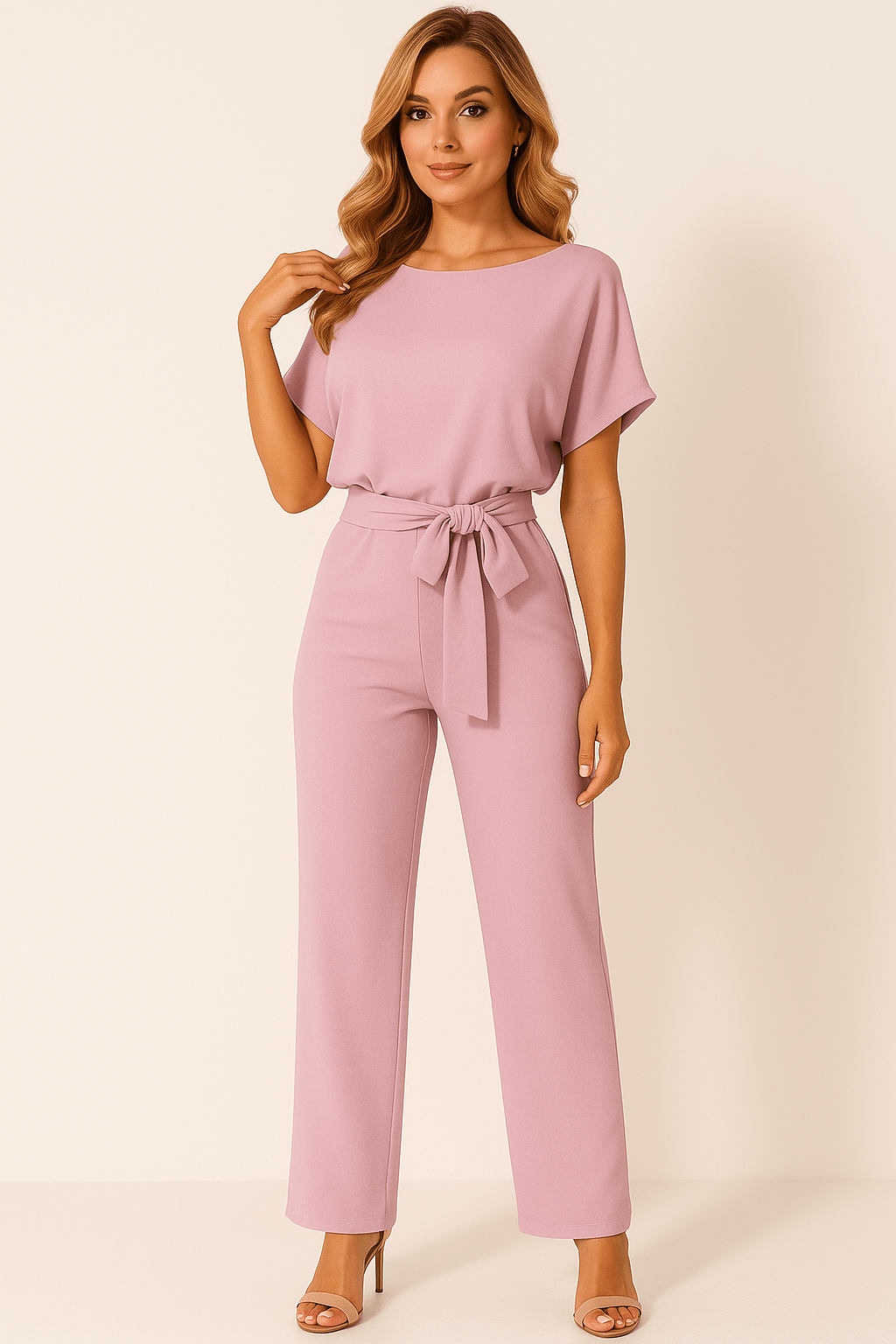 Elegant jumpsuit with waist belt – figure-hugging & stylish 12
