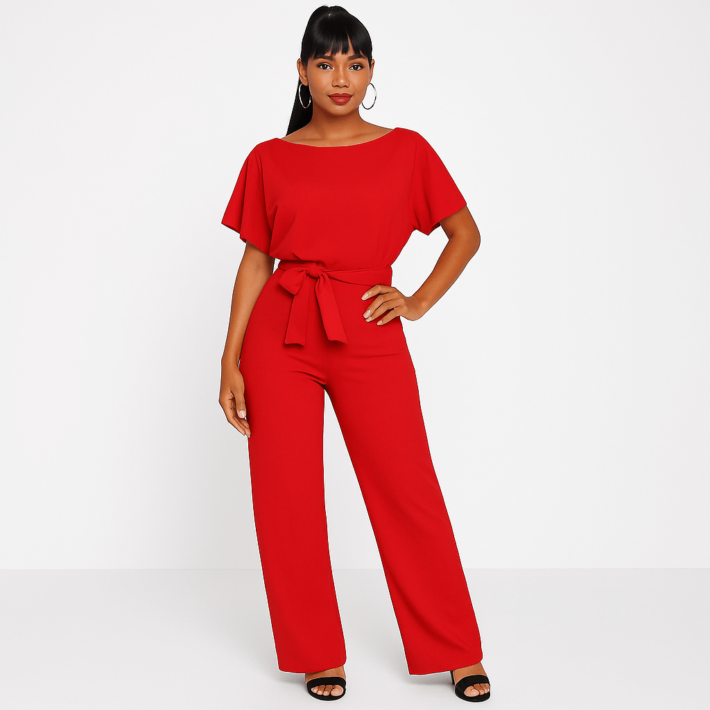 Elegant jumpsuit with waist belt – figure-hugging & stylish 13