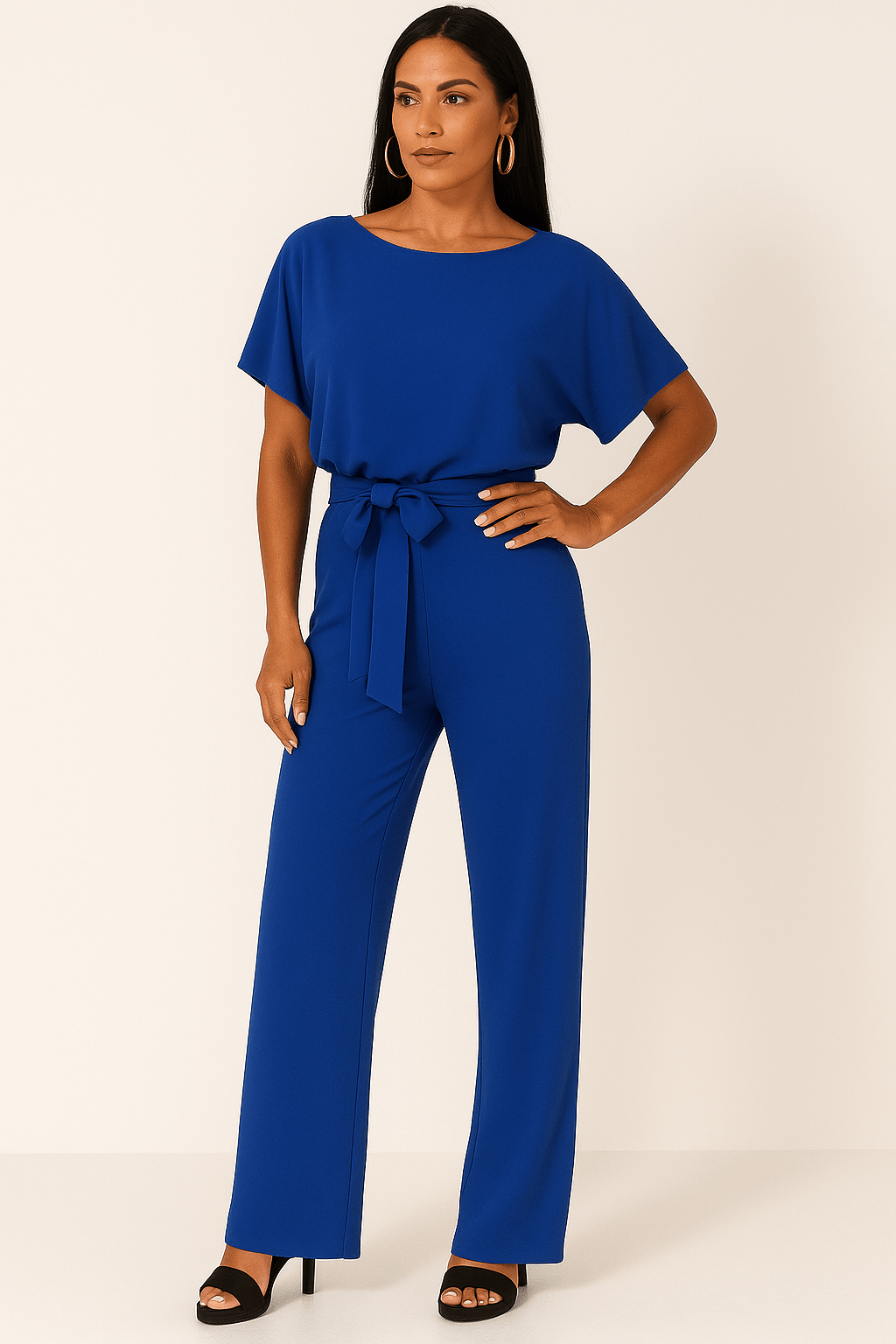 Elegant jumpsuit with waist belt – figure-hugging & stylish 6