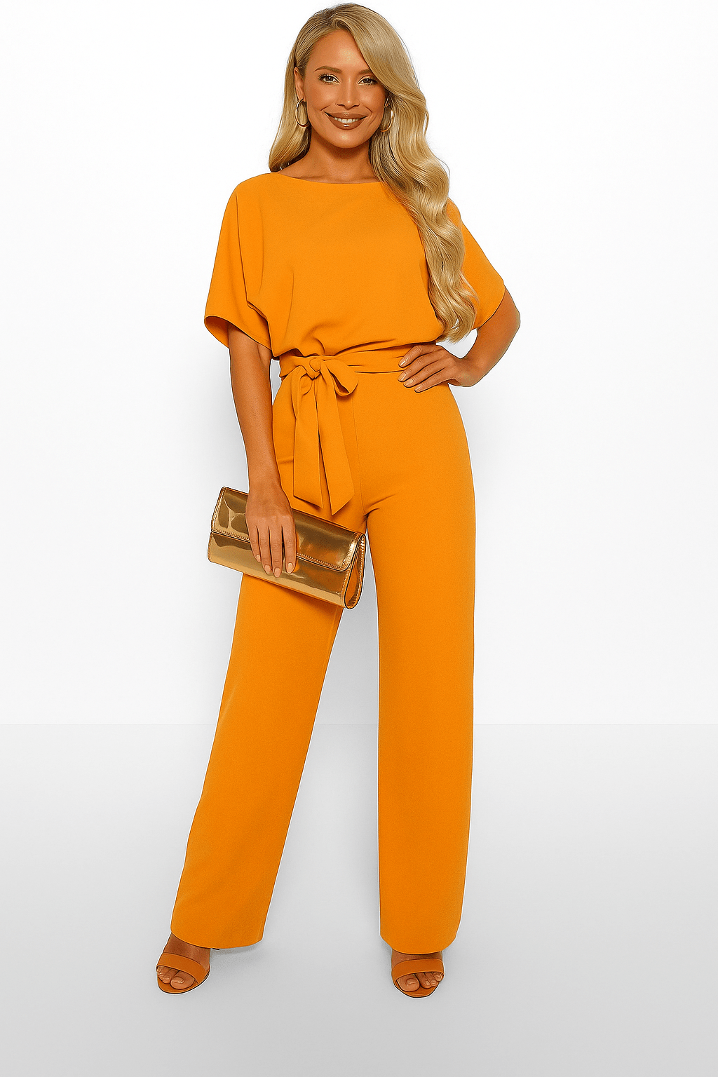 Elegant jumpsuit with waist belt – figure-hugging & stylish 9