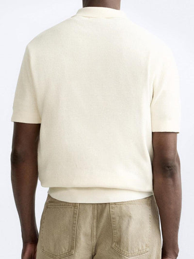 Elegant knitted polo shirt with zipper 2