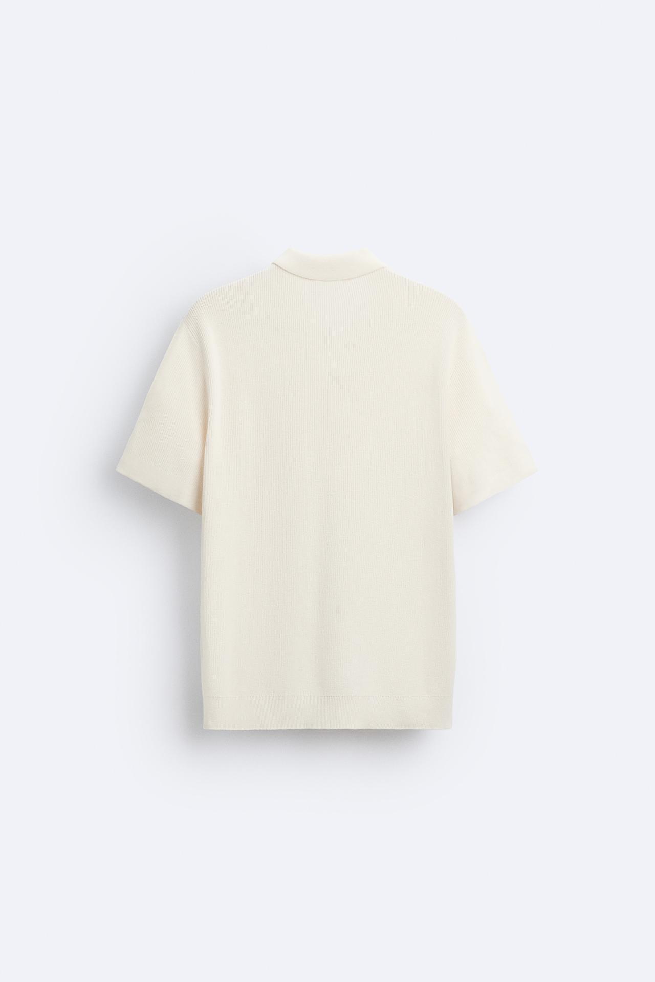 Elegant knitted polo shirt with zipper 3