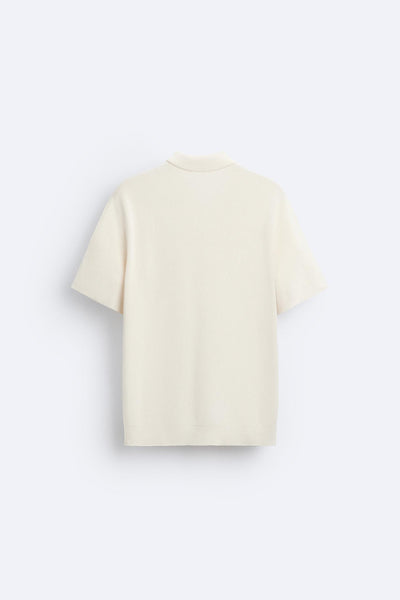 Elegant knitted polo shirt with zipper 3
