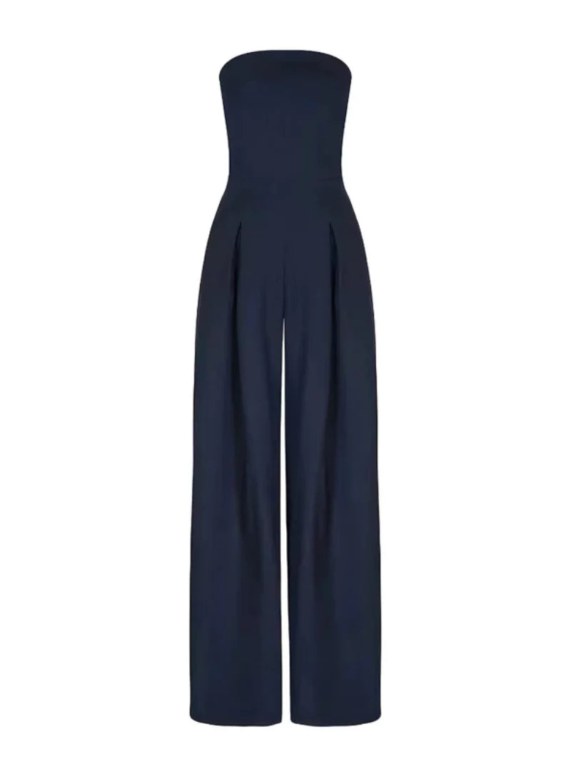Elegant strapless jumpsuit for women – loose fit for summer 1