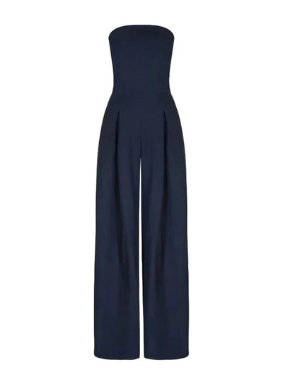 Elegant strapless jumpsuit for women – loose fit for summer 1