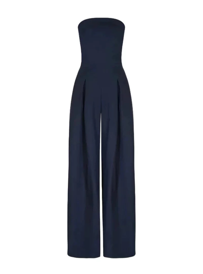 Elegant strapless jumpsuit for women – loose fit for summer 2