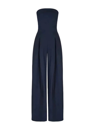 Elegant strapless jumpsuit for women – loose fit for summer 2