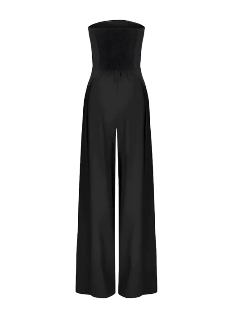 Elegant strapless jumpsuit for women – loose fit for summer 4