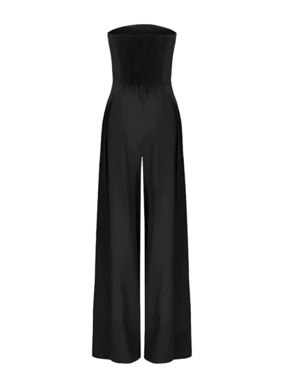 Elegant strapless jumpsuit for women – loose fit for summer 4