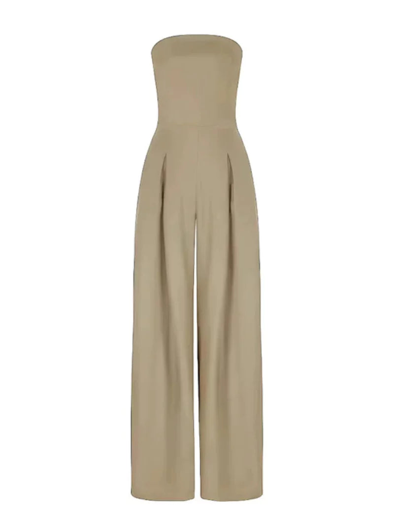 Elegant strapless jumpsuit for women – loose fit for summer 7