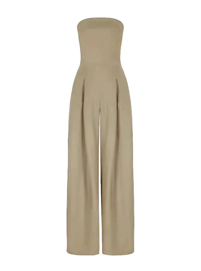 Elegant strapless jumpsuit for women – loose fit for summer 7