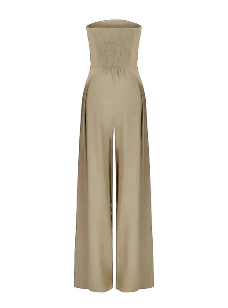 Elegant strapless jumpsuit for women – loose fit for summer 8