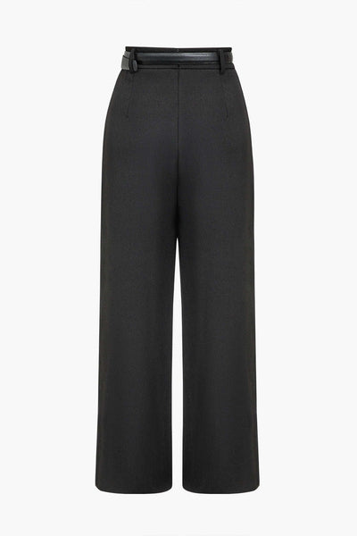 Elena | Elegant high-waisted trousers with wrap detail 2