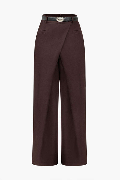 Elena | Elegant high-waisted trousers with wrap detail 4