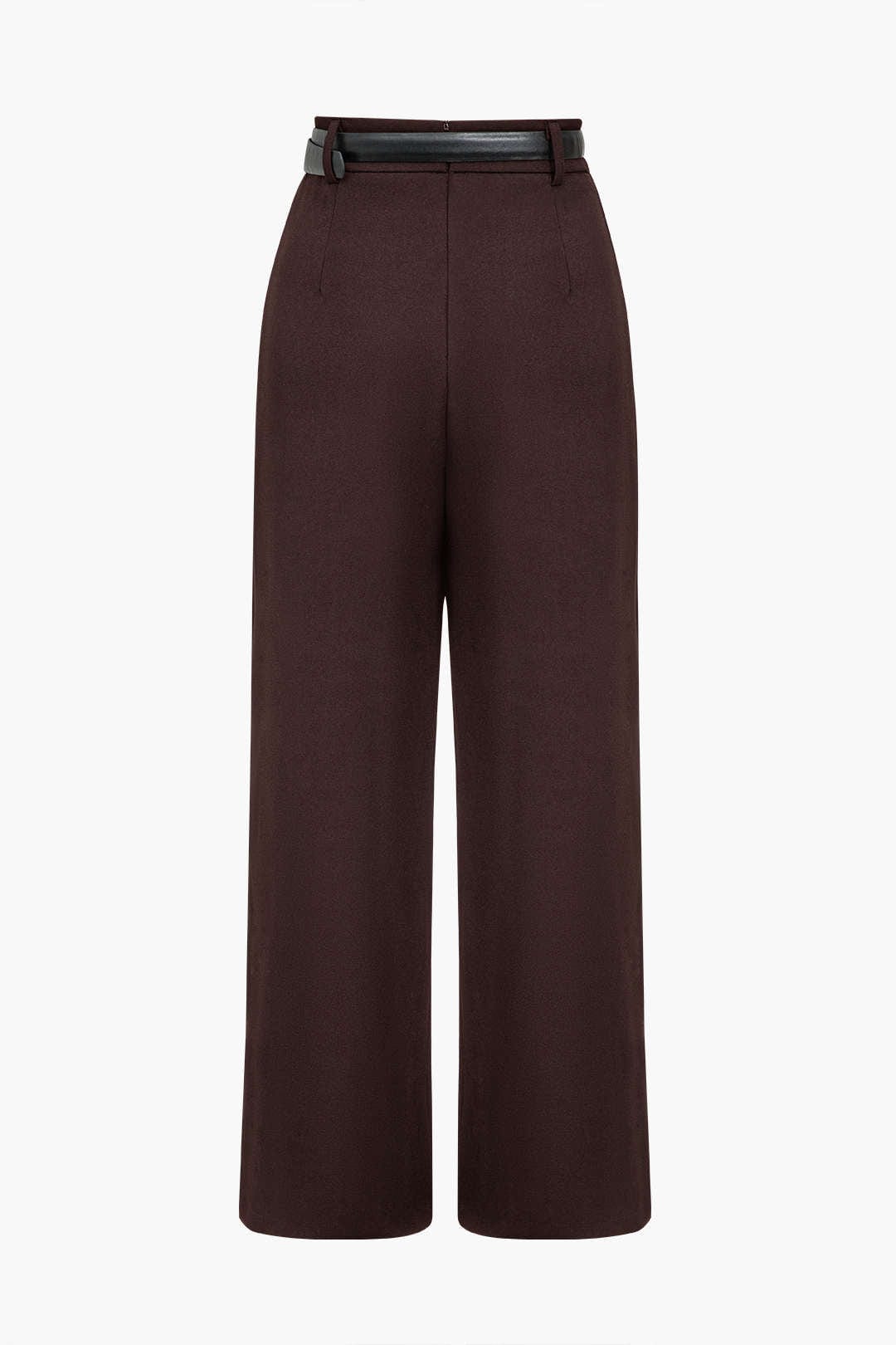 Elena | Elegant high-waisted trousers with wrap detail 5