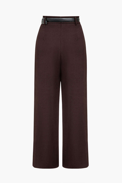 Elena | Elegant high-waisted trousers with wrap detail 5