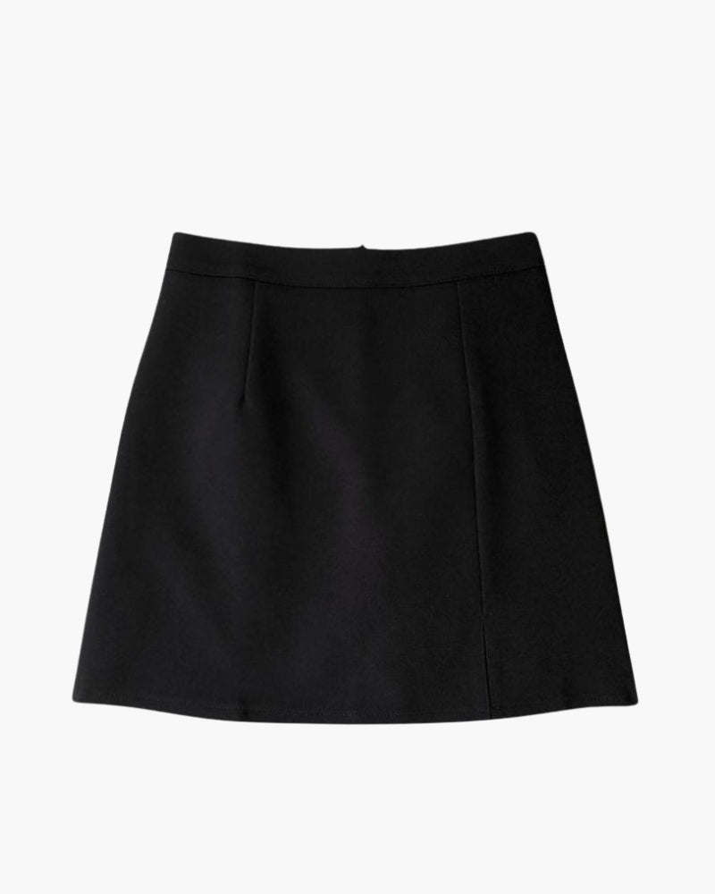 Elizabeth | Back zip mini skirt with subtle slit 3