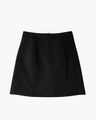 Elizabeth | Back zip mini skirt with subtle slit 3