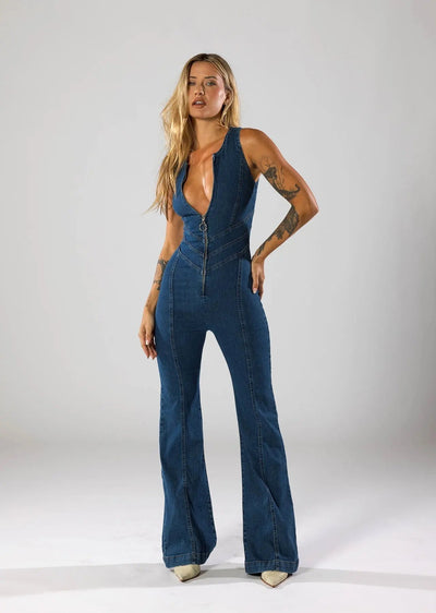 Emmie | Denim Jumpsuit 4