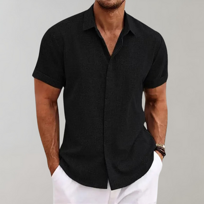 Lucas | Summery short-sleeved shirt with a fine texture 1
