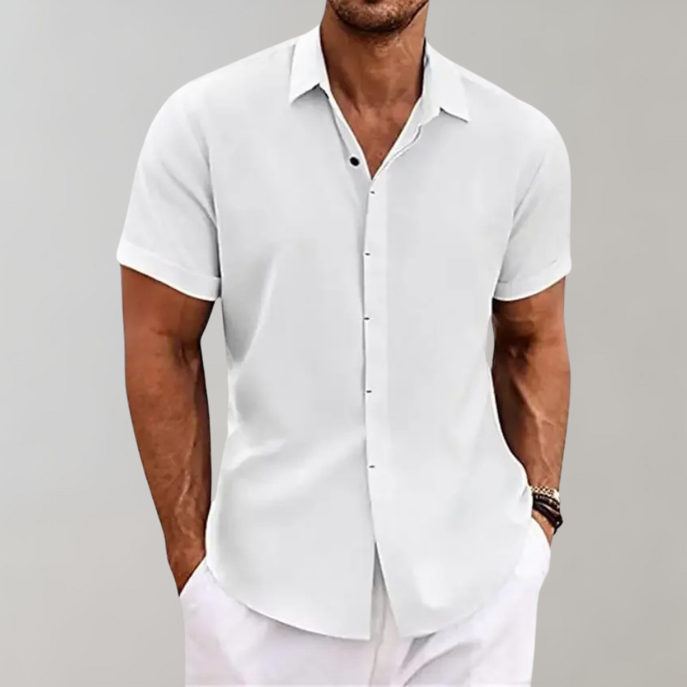 Lucas | Summery short-sleeved shirt with a fine texture 5