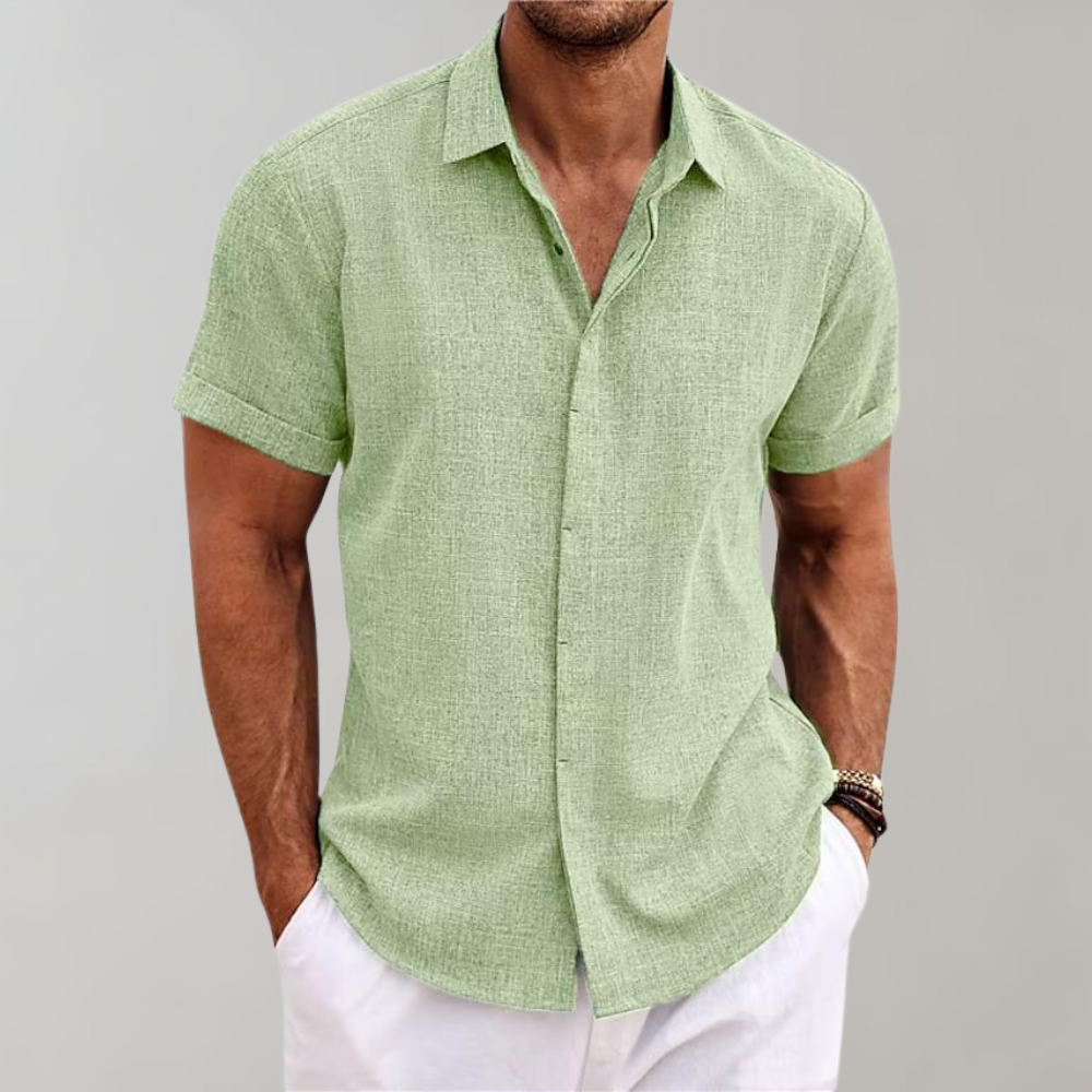 Lucas | Summery short-sleeved shirt with a fine texture 6