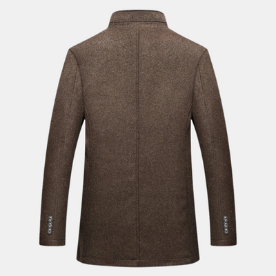 Men's Coat with Stand-Up Collar for Elegant Autumn and Winter Style 4