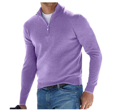 Men's Half Zip Sweater for Casual and Business Wear with Modern Style and Comfortable Fit 10