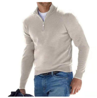 Men's Half Zip Sweater for Casual and Business Wear with Modern Style and Comfortable Fit 11