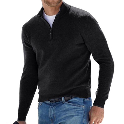 Men's Half Zip Sweater for Casual and Business Wear with Modern Style and Comfortable Fit 3