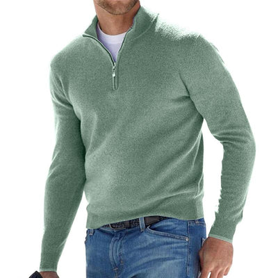 Men's Half Zip Sweater for Casual and Business Wear with Modern Style and Comfortable Fit 6