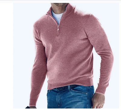 Men's Half Zip Sweater for Casual and Business Wear with Modern Style and Comfortable Fit 7
