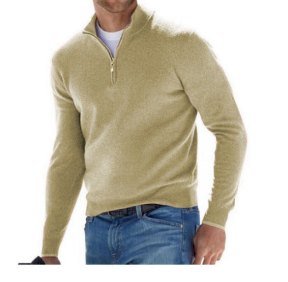 Men's Half Zip Sweater for Casual and Business Wear with Modern Style and Comfortable Fit 9