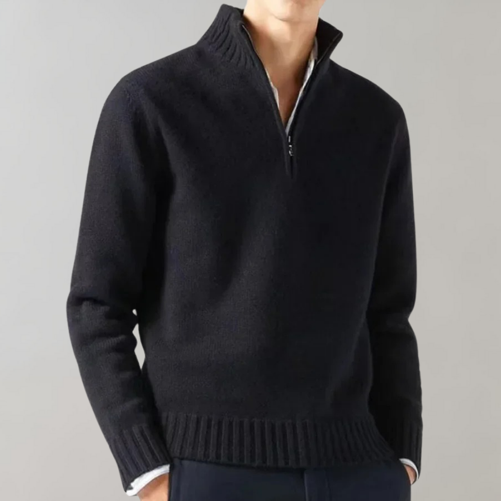 Men's Half Zip Sweater for Casual and Informal Occasions with Elegant Design and Maximum Comfort 0